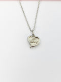 Stainless Steel Love Heart Charm Necklace Best Seller Christmas Gifts, N1566