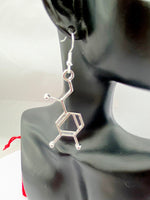 Noradrenaline Charm Earrings Molecule Chemistry Science Jewelry Gifts, Hypoallergenic Earrings, N2008