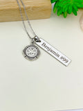 Silver Firefighter Necklace Name, Tag, Badge Number, Best Seller Christmas Gifts for Firefighter, D053