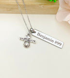 Silver I Love Volleyball Necklace Name, Tag, Badge Number, Best Seller Christmas Gifts for Volleyball Team, D058