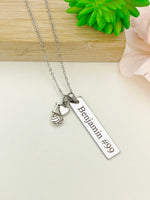 Silver I Love Volleyball Necklace Name, Tag, Badge, Number, Best Seller Christmas Gifts for Volleyball Coach Team, D059