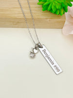 Silver I Love Volleyball Necklace Name, Tag, Badge, Number, Best Seller Christmas Gifts for Volleyball Coach Team, D059