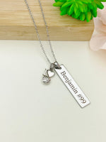 Silver I Love Volleyball Necklace Name, Tag, Badge, Number, Best Seller Christmas Gifts for Volleyball Coach Team, D059