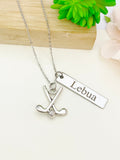 Silver Golf Ball Golf Club Necklace Name, Tag, Badge, Number, Best Seller Christmas Gifts for Golf Coach Team, D060