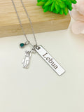 Silver Golf Ball Golf Club Necklace Name, Tag, Badge, Number, Best Seller Christmas Gifts for Golf Coach Team, D061