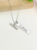 Silver Golf Ball Golf Club Necklace Name, Tag, Badge, Number, Best Seller Christmas Gifts for Golf Coach Team, D063A