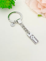 Dominoes Keychain Stainless Steel Dominoes Player Gifts, Best Seller Christmas Gifts for Boyfriends Girlfriends, D077