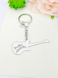 Brother Guitar Keychain Stainless Steel Music Instrument Gifts, Best Seller Christmas Gifts for Brother, D079