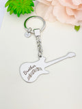 Brother Guitar Keychain Stainless Steel Music Instrument Gifts, Best Seller Christmas Gifts for Brother, D079
