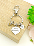 Great Grandma Heart Keychain Stainless Steel, Best Seller Christmas Gifts for Great Grandma Grandmother, D083