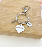 Grandma Heart Keychain Stainless Steel, Best Seller Christmas Gifts for Grandma Grandmother, D084