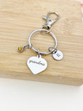 Grandma Heart Keychain Stainless Steel, Best Seller Christmas Gifts for Grandma Grandmother, D084