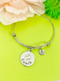 Silver Baseball Coach Bracelet, Best Christmas Gifts for Baseball Coach, Personalized Customized Monogram Jewelry, D149