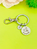 Silver Golf Coach Keychain Best Christmas Gifts for Golf Coach Team, Personalized Customized Monogram Jewelry, D154