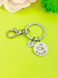 Silver Golf Coach Keychain Best Christmas Gifts for Golf Coach Team, Personalized Customized Monogram Jewelry, D154