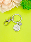 Silver Whistle Keychain Best Christmas Gifts for Coach Sport Team, Personalized Customized Monogram Jewelry, D155