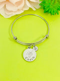 Silver Whistle Coach Bracelet, Best Christmas Gifts for Coach Team, Personalized Customized Monogram Jewelry, D156