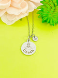 Silver Coach Necklace, Best Christmas Gifts for Coach, Personalized Customized Monogram Jewelry, D158