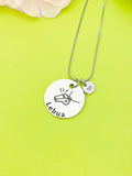 Silver Whistle Necklace, Best Christmas Gifts for Coach, Name, Personalized Customized Monogram Jewelry, D163