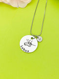 Silver Whistle Necklace, Best Christmas Gifts for Coach, Name, Personalized Customized Monogram Jewelry, D163