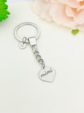 Mimi Keychain Heart, Stainless Steel Mother's Day Gifts, Best Seller Christmas Gifts for Mimi, D091