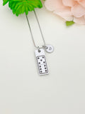 Dominoes Necklace Stainless Steel Jewelry, Best Seller Christmas Gifts for Dominoes Game Players, D094