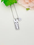 Dominoes Necklace Stainless Steel Jewelry, Best Seller Christmas Gifts for Dominoes Game Players, D094