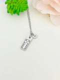 Gold or Silver Dominoes Necklace, Tarnish Resistant Stainless Steel Jewelry, Christmas Gifts for Dominoes Game Players, D094B