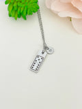 Dominoes Necklace Stainless Steel Jewelry, Best Seller Christmas Gifts for Dominoes Game Players, D094B