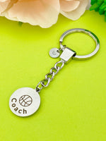 Basketball Coach Keychain Stainless Steel, Best Seller Christmas Gifts for Basketball Coach, D099