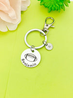 Silver Football Keychain Necklace Bracelet Optional, D169