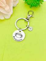 Silver Football Keychain Necklace Bracelet Optional, D169
