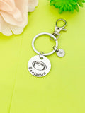 Silver Football Keychain Necklace Bracelet Optional, D169
