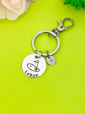 Silver Golf Keychain Bracelet Necklace Optional, D172