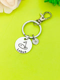 Silver Golf Keychain Bracelet Necklace Optional, D172