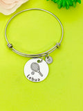 Silver Tennis Bracelet Necklace Keychain Optional, D175