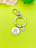 Silver Baseball Ball Coach Keychain Bracelet Necklace Optional, D178