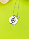 Silver Soccer Necklace Bracelet Keychain Optional, D189