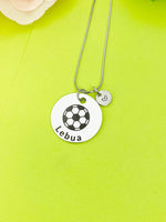 Silver Soccer Necklace Bracelet Keychain Optional, D189