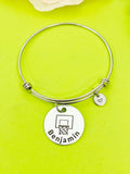 Basketball Hoop Bracelet Keychain Necklace Optional, D191