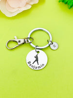 Baseball Keychain Bracelet Necklace Optional, Best Christmas Gifts, Personalized Customized Monogram Jewelry, D196