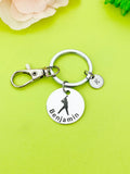 Baseball Keychain Bracelet Necklace Optional, Best Christmas Gifts, Personalized Customized Monogram Jewelry, D196