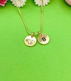 Gold Cornhole Necklace Bracelet Keychain Optional, Best Christmas Gifts, Personalized Customized Monogram Jewelry D207