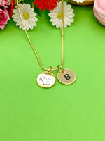 Gold Cornhole Necklace Bracelet Keychain Optional, Best Christmas Gifts, Personalized Customized Monogram Jewelry D207