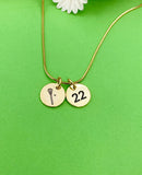 Gold Lacrosse Necklace Bracelet Keychain Optional, Best Christmas Gifts, Personalized Customized Monogram Jewelry, D215