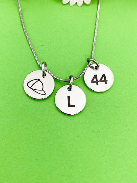 Silver Baseball Cap Necklace Bracelet Keychain Optional Best Christmas Gifts, Personalized Customized Monogram Jewelry, D223