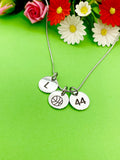 Silver Basketball Necklace Bracelet Keychain Optional Christmas Gifts, Personalized Customized Monogram Jewelry  D226