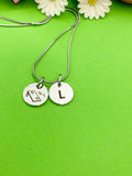 Silver Cornhole Necklace Bracelet Keychain Optional Best Christmas Gifts, Personalized Customized Monogram Jewelry, D228