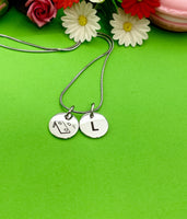 Silver Cornhole Necklace Bracelet Keychain Optional Best Christmas Gifts, Personalized Customized Monogram Jewelry, D228