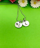 Silver Badminton Necklace Bracelet Keychain Optional Best Christmas Gifts, Personalized Customized Monogram Jewelry, D229